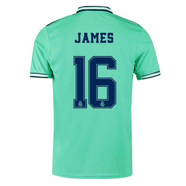 Camiseta Real Madrid NO.16 James Tercera equipación 2019-2020 Verde